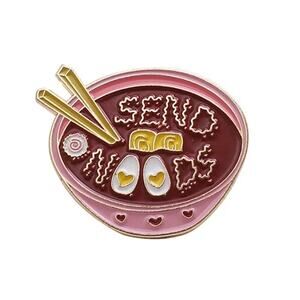 Send Noods ramen noodle soup bowl shaped pin